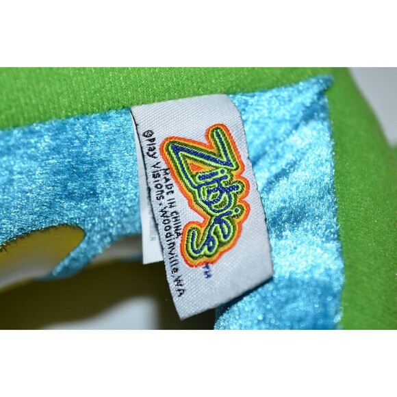 Zibbies Frog Stuffed Animal RARE Rubber crazy Hair Plush Toy Sensory - Picture 8 of 9